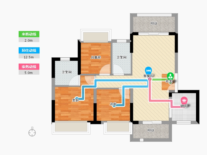 广东省-惠州市-惠州市惠阳区白云二路-67.20-户型库-动静线