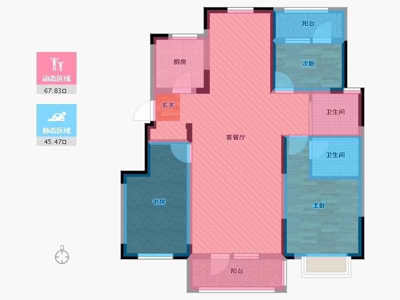 吉林省-长春市-中铁城-99.01-户型库-动静分区