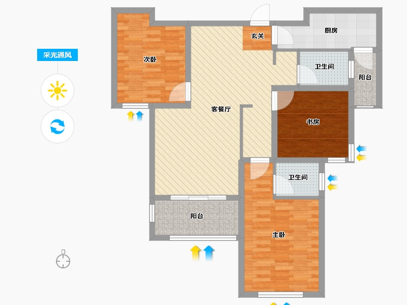 江西省-吉安市-欧洲城-89.80-户型库-采光通风