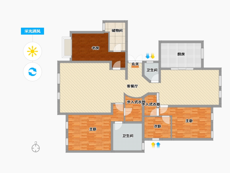 新疆维吾尔自治区-乌鲁木齐市-绿城百合公寓-167.37-户型库-采光通风