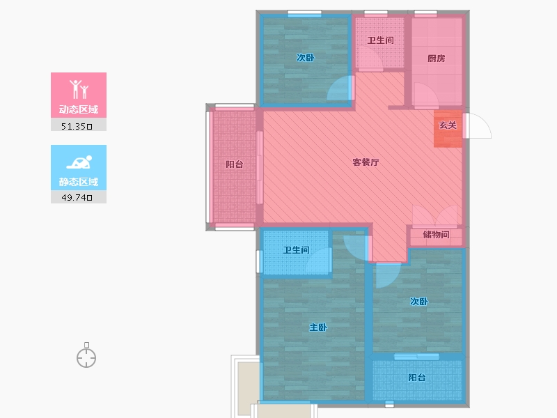 山东省-临沂市-爱琴海-88.00-户型库-动静分区