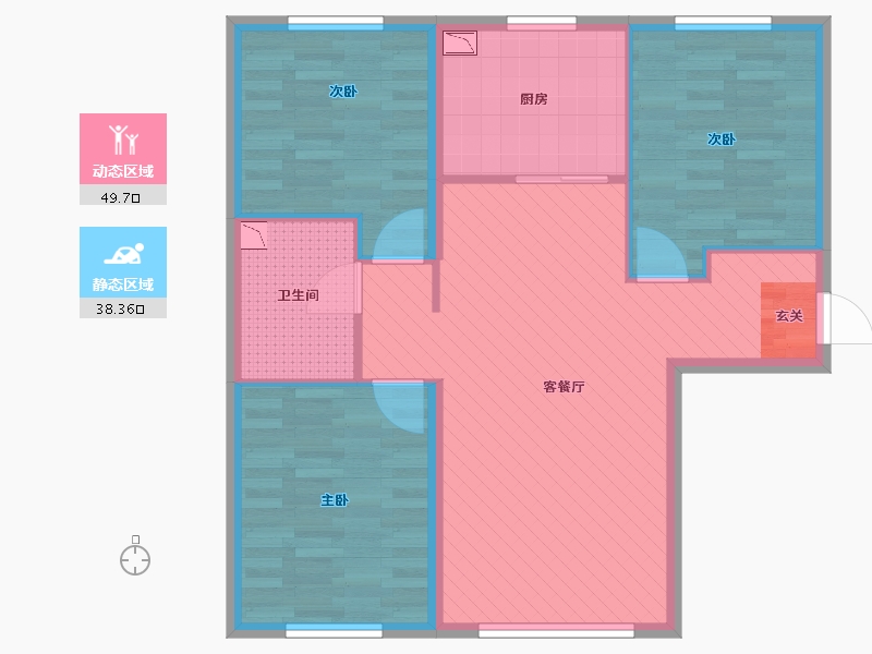 黑龙江省-哈尔滨市-鲁商凤凰城-79.00-户型库-动静分区