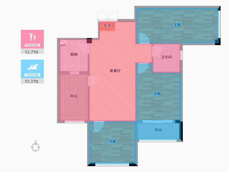 江西省-萍乡市-景泰.星湖湾-94.67-户型库-动静分区