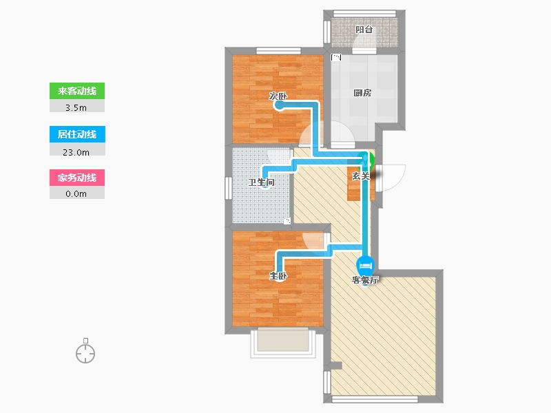 河北省-廊坊市-金桥嘉苑-61.11-户型库-动静线