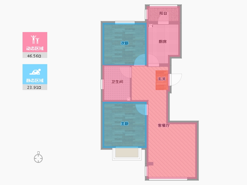 河北省-廊坊市-金桥嘉苑-61.11-户型库-动静分区