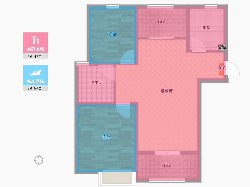 山东省-烟台市-蜜橙小区-71.20-户型库-动静分区