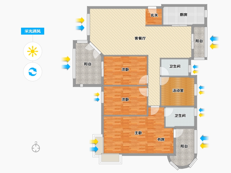 福建省-厦门市-国贸金门湾大德沙-145.99-户型库-采光通风