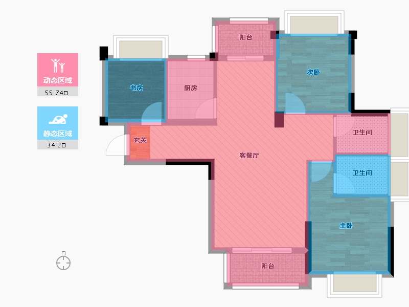 福建省-莆田市-永鸿国际文化城-79.00-户型库-动静分区