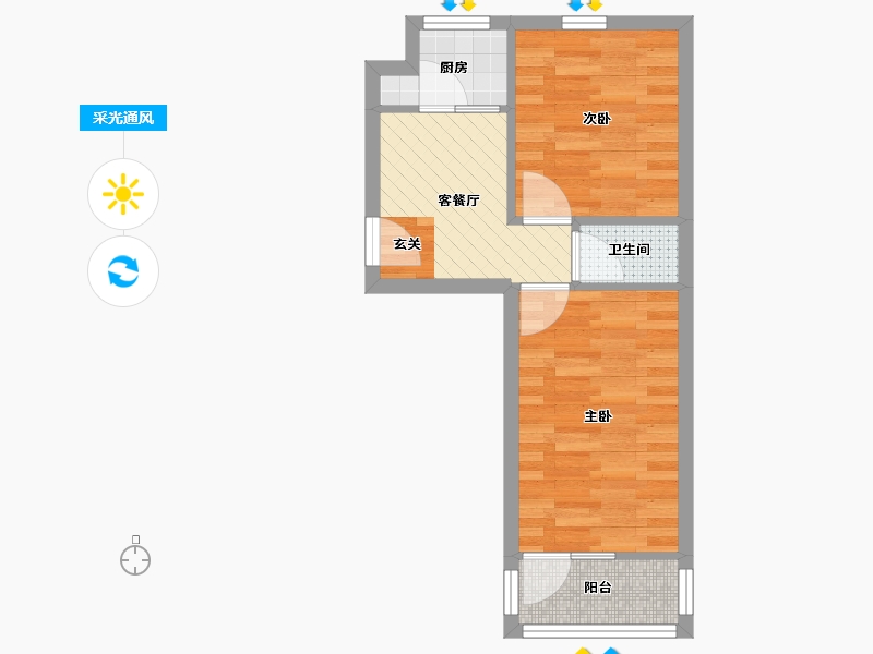 北京-北京市-车站东街15号院-38.07-户型库-采光通风