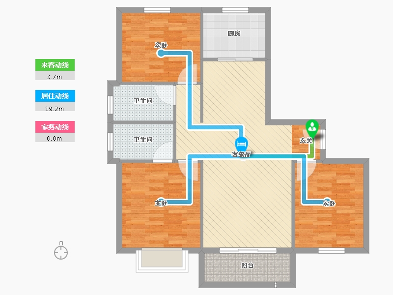 河北省-唐山市-塞纳城邦-86.59-户型库-动静线