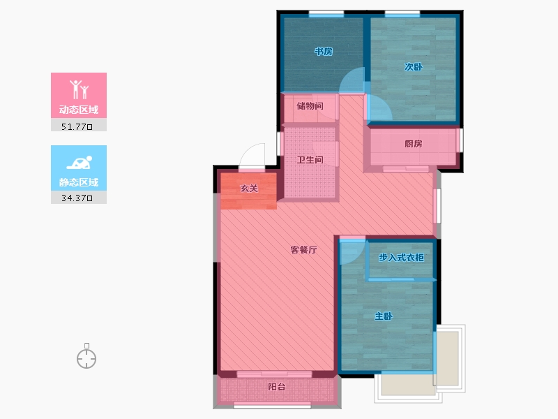 山西省-太原市-西中环-74.11-户型库-动静分区