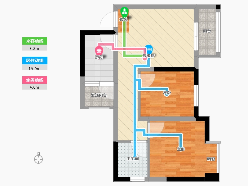 四川省-成都市-锦城苑-46.99-户型库-动静线