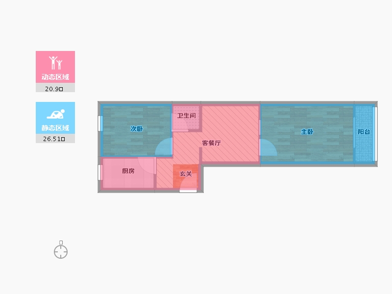 北京-北京市-车公庄北里-41.23-户型库-动静分区