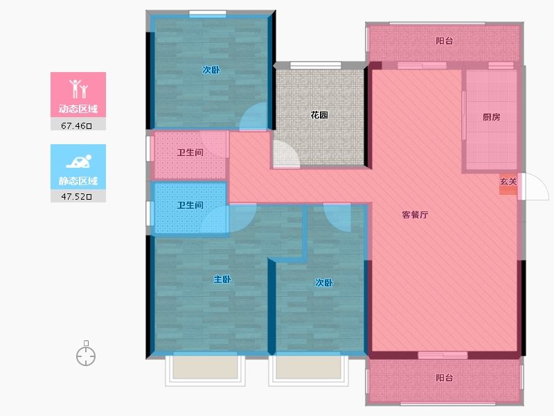 广东省-韶关市-碧桂园-110.92-户型库-动静分区