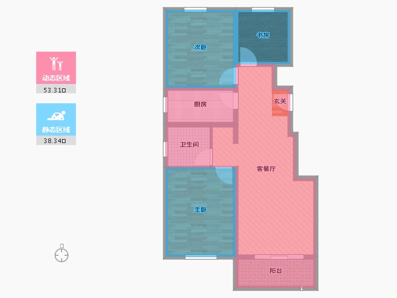 山东省-莱芜市-天晟上府-80.00-户型库-动静分区