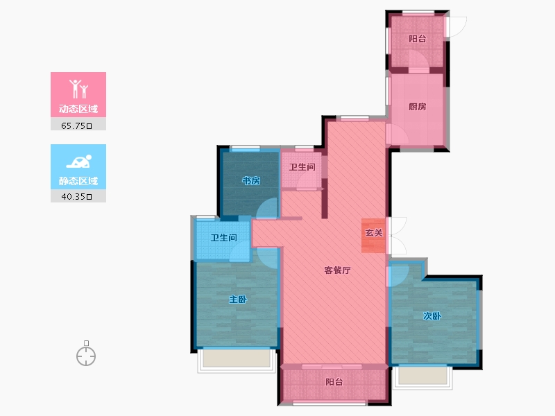 山东省-莱芜市-浦江水岸-92.76-户型库-动静分区