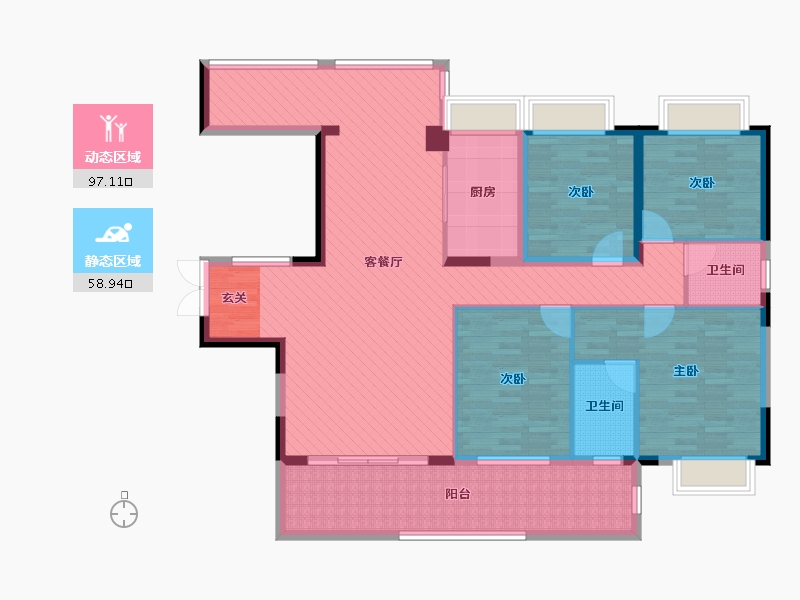 湖南省-衡阳市-英伦首府-139.60-户型库-动静分区