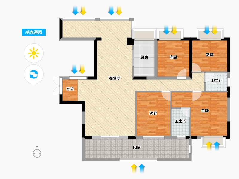 湖南省-衡阳市-英伦首府-139.60-户型库-采光通风