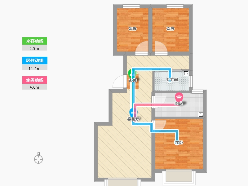 河北省-张家口市-八达岭孔雀城九期-60.00-户型库-动静线