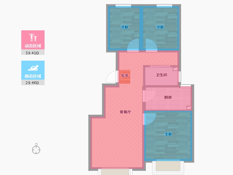 河北省-张家口市-八达岭孔雀城九期-60.00-户型库-动静分区