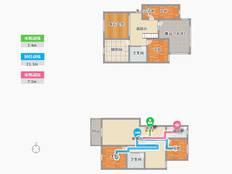 山西省-太原市-晋祠龙兴苑-208.13-户型库-动静线