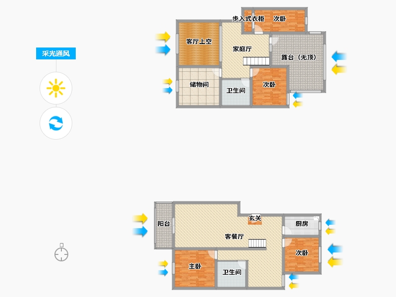 山西省-太原市-晋祠龙兴苑-208.13-户型库-采光通风