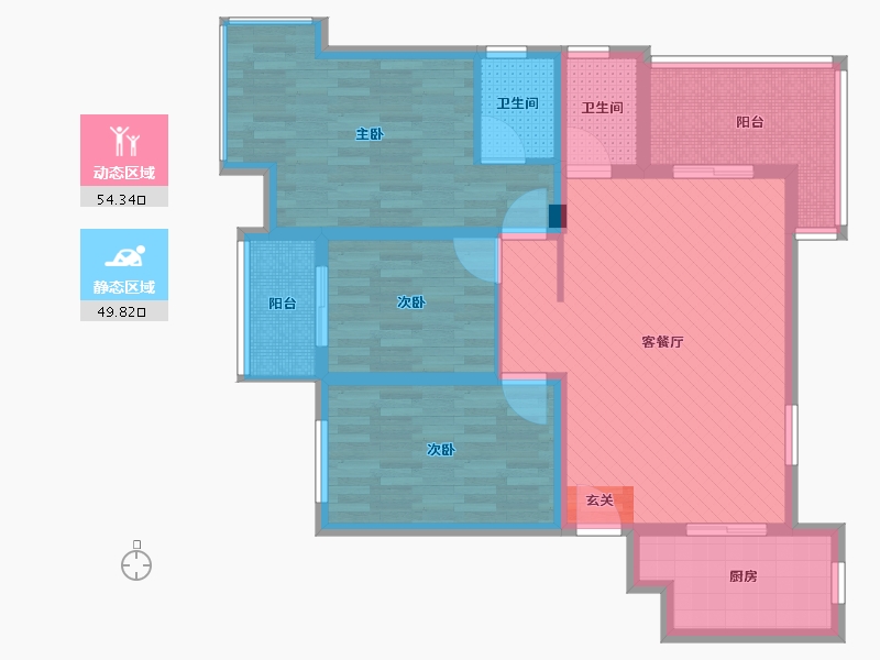 江西省-萍乡市-凯旋香格里-90.77-户型库-动静分区