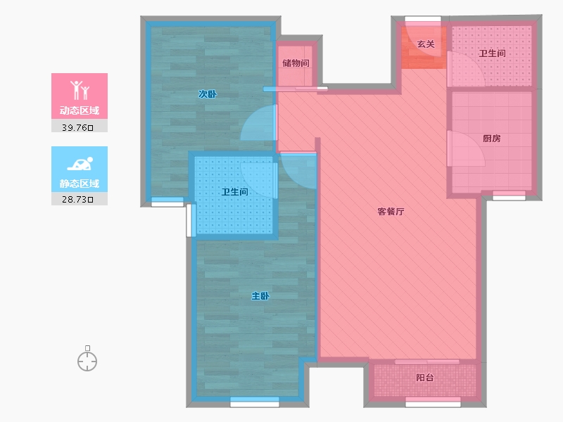 北京-北京市-K2清水湾-60.48-户型库-动静分区