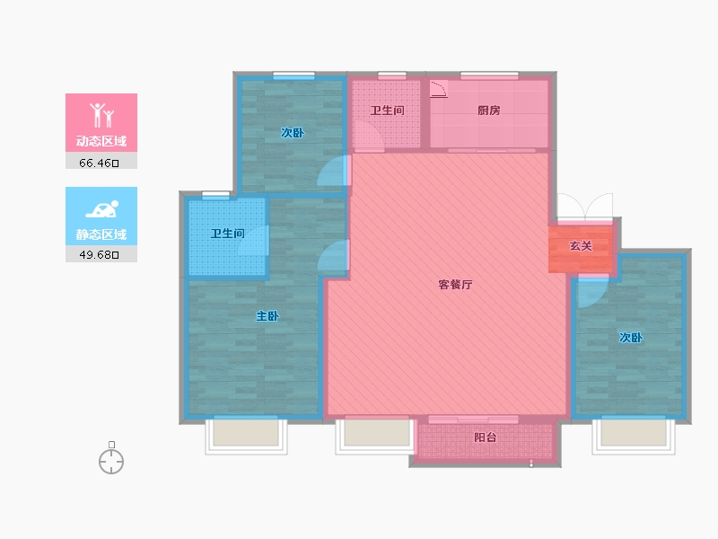 天津-天津市-正荣府-104.02-户型库-动静分区