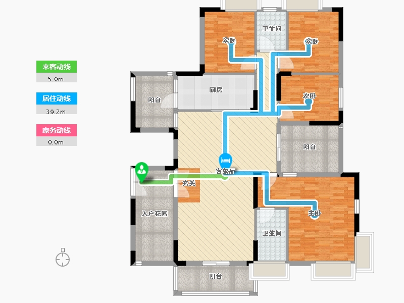 广东省-惠州市-华基江山-C3栋-142.42-户型库-动静线