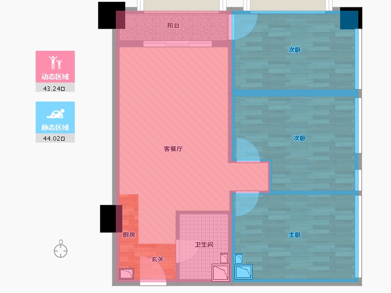 江西省-鹰潭市-鹰潭市经济大厦-77.53-户型库-动静分区