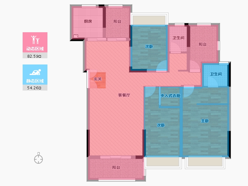 广西壮族自治区-柳州市-联发滨江壹号-119.60-户型库-动静分区