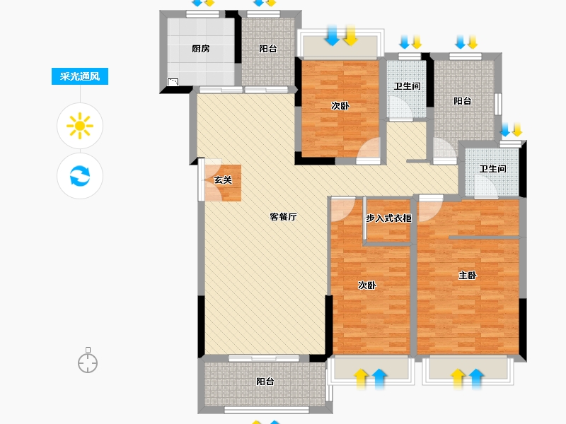 广西壮族自治区-柳州市-联发滨江壹号-119.60-户型库-采光通风