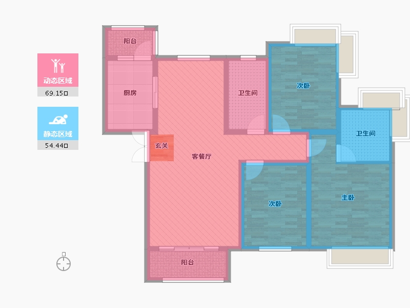 四川省-成都市-黄金时代-108.00-户型库-动静分区