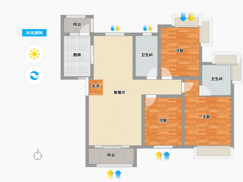 四川省-成都市-黄金时代-108.00-户型库-采光通风