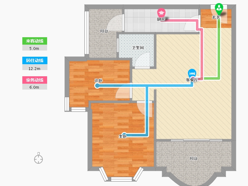 广东省-深圳市-碧华庭居-71.59-户型库-动静线