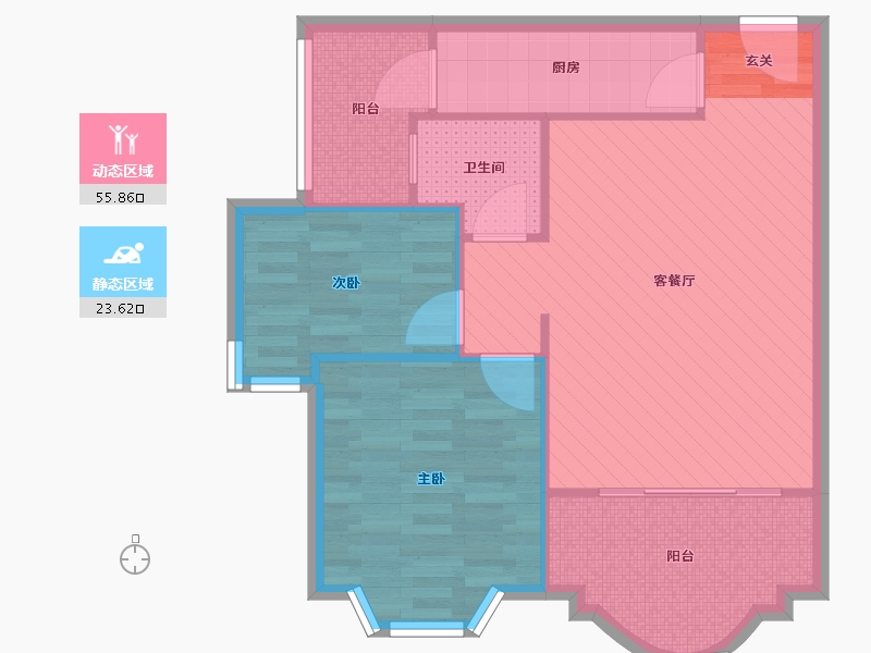 广东省-深圳市-碧华庭居-71.59-户型库-动静分区