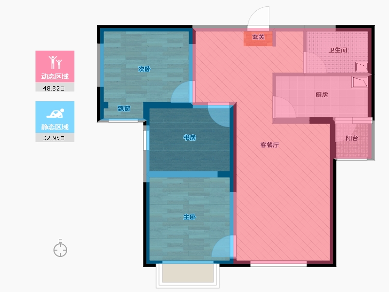 甘肃省-定西市-福门天鹅湾-70.80-户型库-动静分区