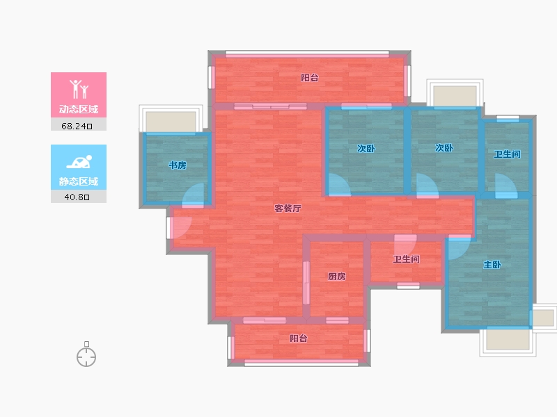 广西壮族自治区-南宁市-新希望锦官城-96.01-户型库-动静分区