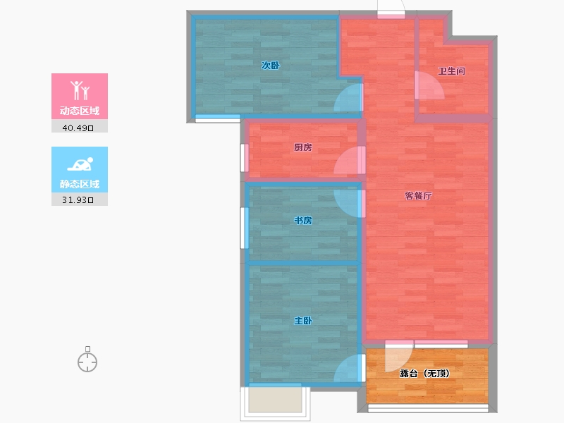 河北省-石家庄市-幸福城-69.91-户型库-动静分区