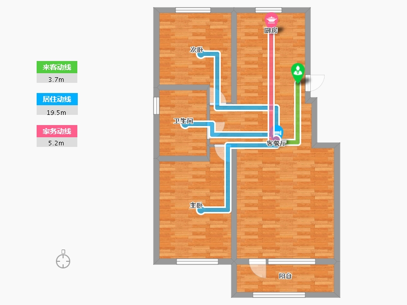 黑龙江省-齐齐哈尔市-北京壹号院-88.23-户型库-动静线