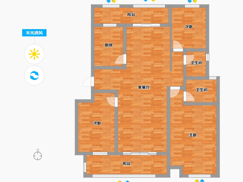 广西壮族自治区-桂林市-安厦漓江大美-122.64-户型库-采光通风