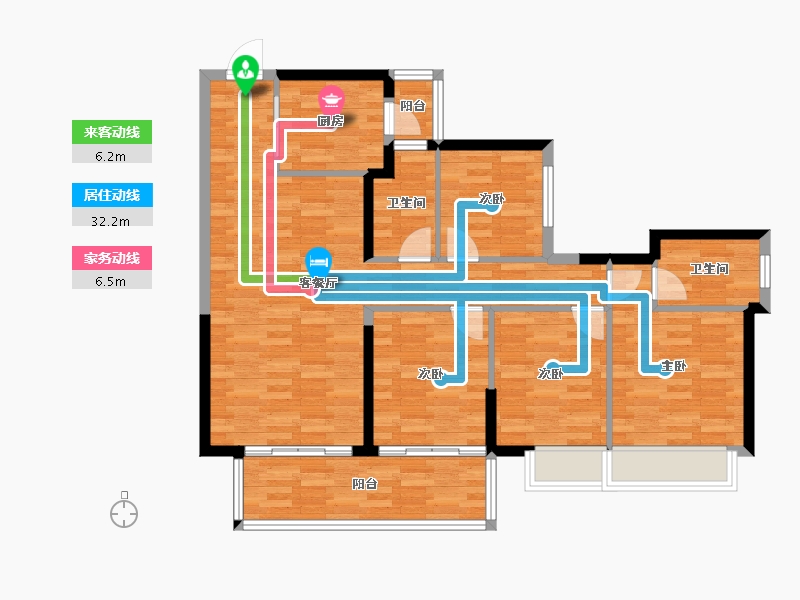 广西壮族自治区-南宁市-龙光玖珑府-98.18-户型库-动静线