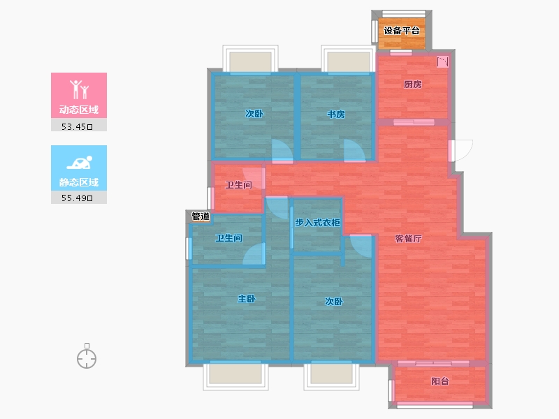 浙江省-湖州市-海伦堡海伦湾-99.78-户型库-动静分区