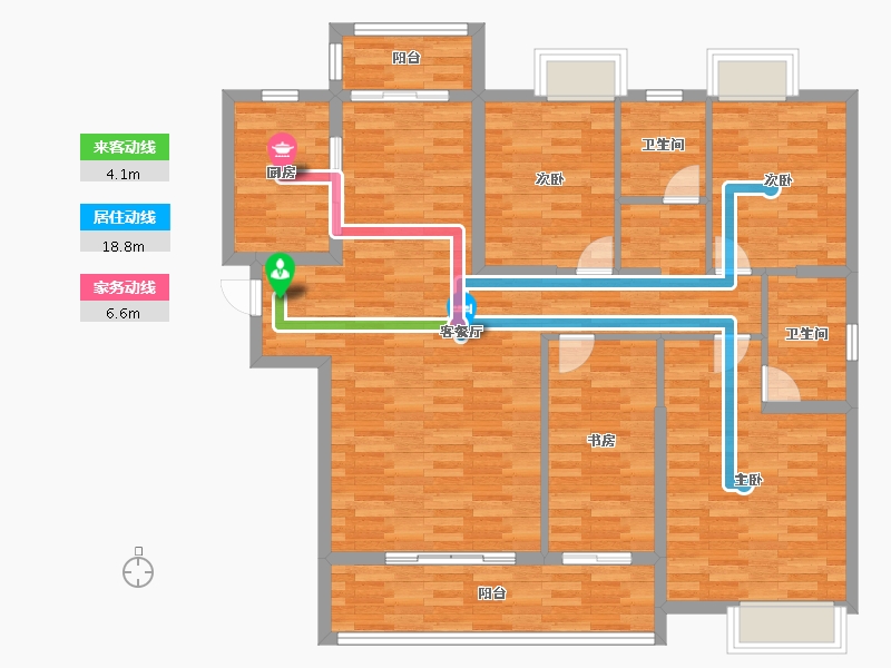 湖北省-武汉市-保利城-120.00-户型库-动静线