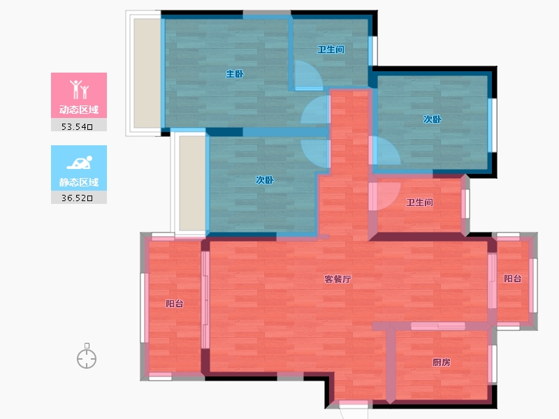 河南省-驻马店市-西平建业森林半岛-79.31-户型库-动静分区