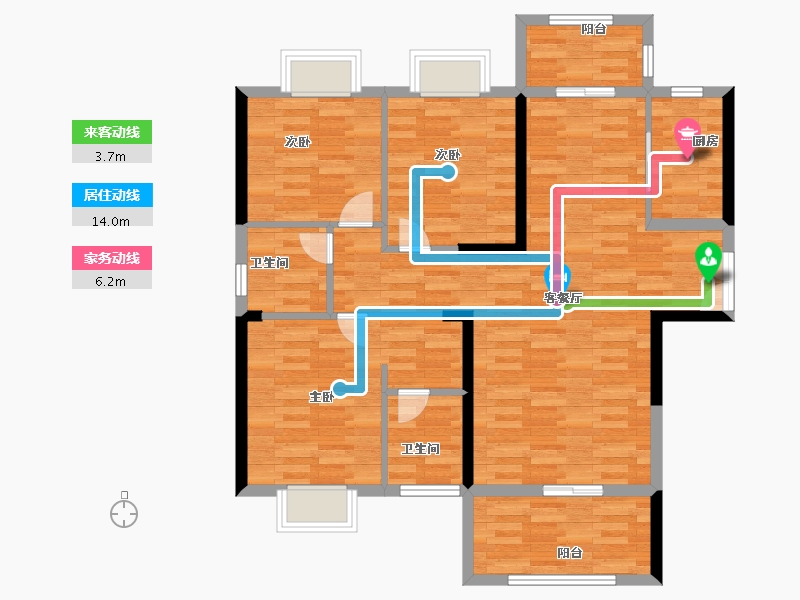 福建省-泉州市-城建水墨芳林-99.09-户型库-动静线