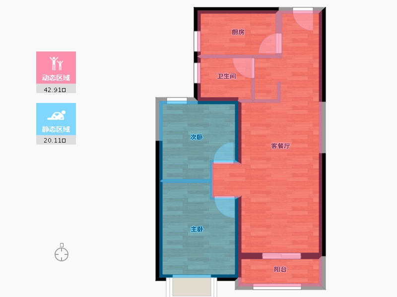 湖北省-武汉市-一江璟城-55.72-户型库-动静分区