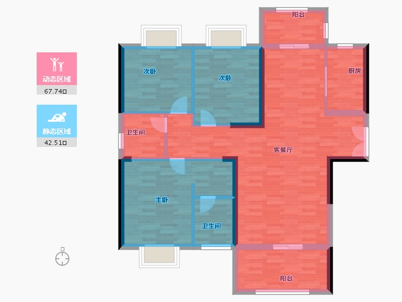 福建省-泉州市-城建水墨芳林-99.09-户型库-动静分区