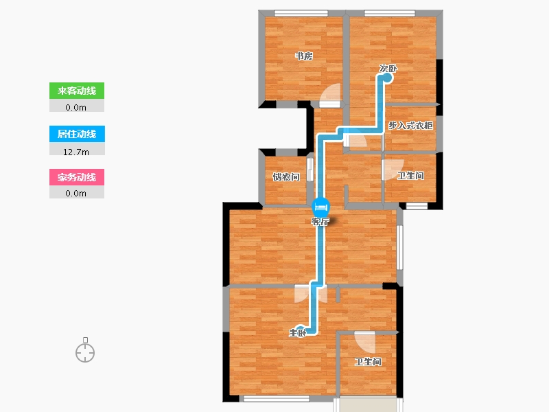 四川省-成都市-北辰香麓-81.64-户型库-动静线